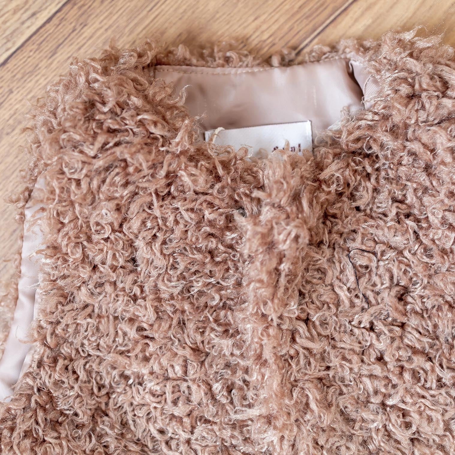 &PAL】crimp Fur vest camel - クリップファーベスト キャメル