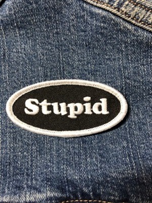 STUPID オーバル【ワッペン・アップリケ・パッチ】FD2006