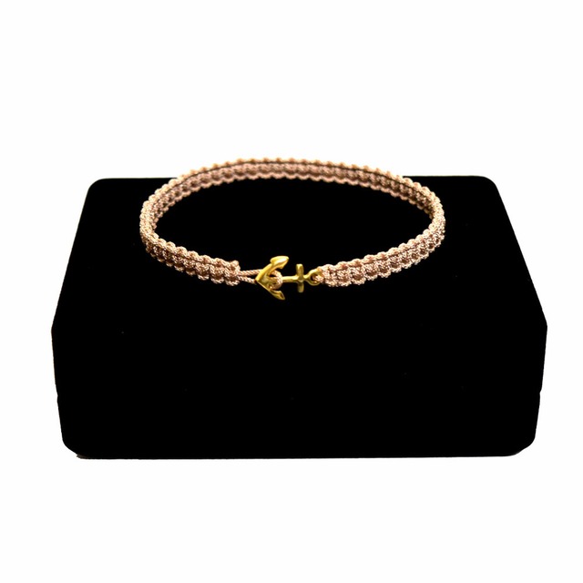 【無料ギフト包装/送料無料/限定】K18 Gold Premium Anchor Bracelet / Anklet Beige【品番 17S2010】