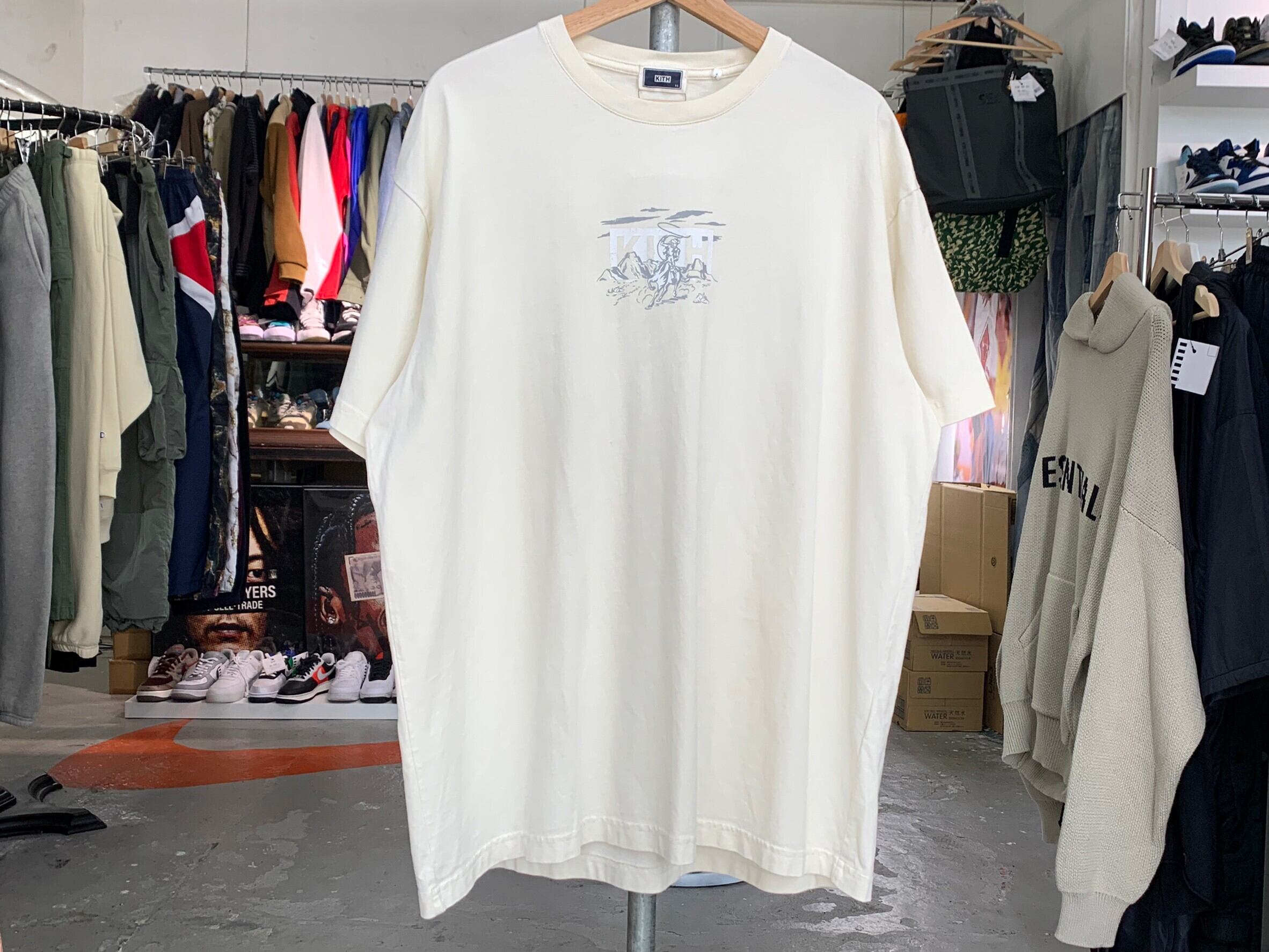KITH COWBOY CLASSIC LOGO VINTAGE TEE CREAM XL 84220 | BRAND BUYERS