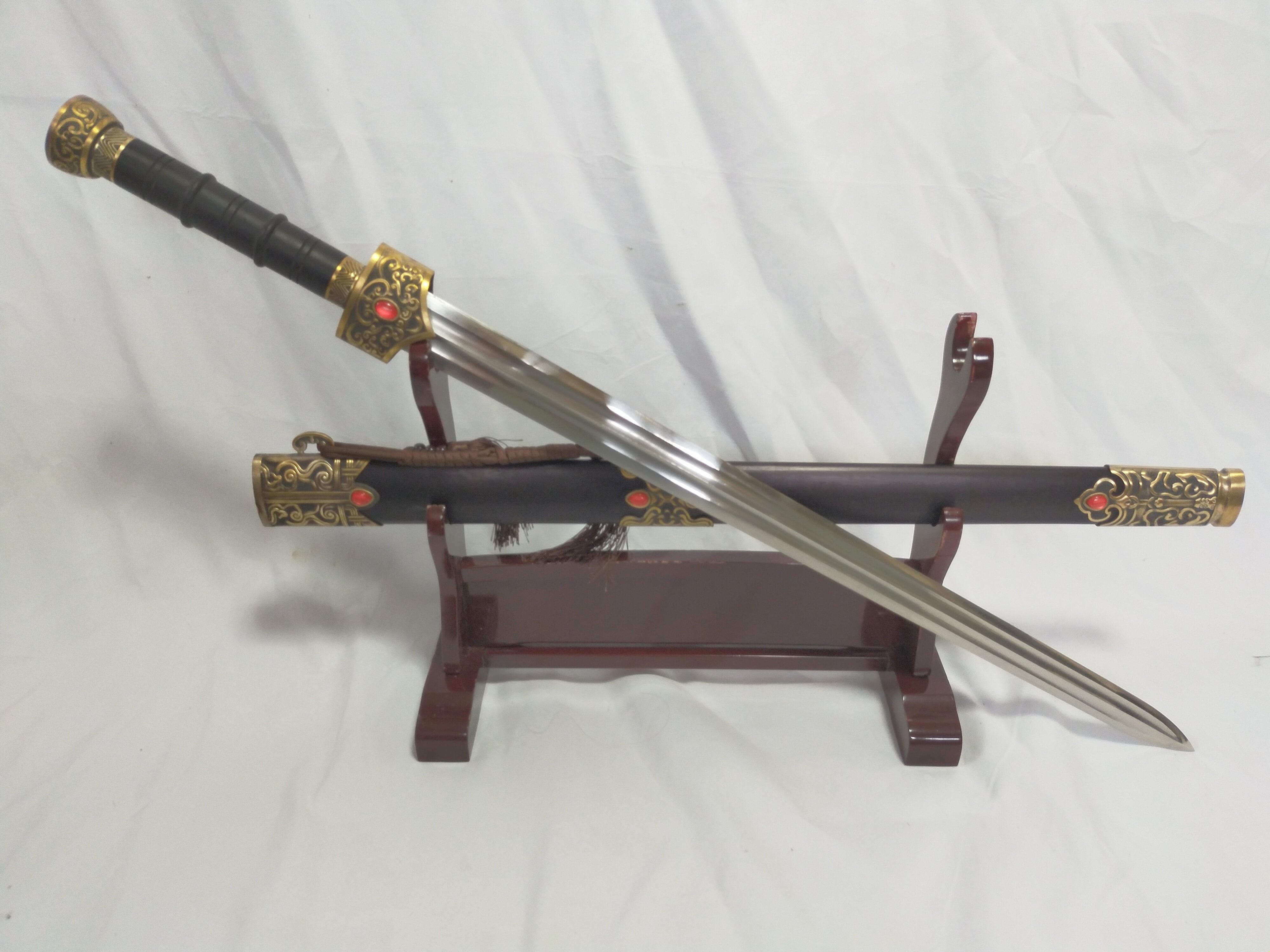 龍泉 高級八面漢剣 樋有薄刃造り 八面剣シリーズ⑦ 軟質ステンレス刀身