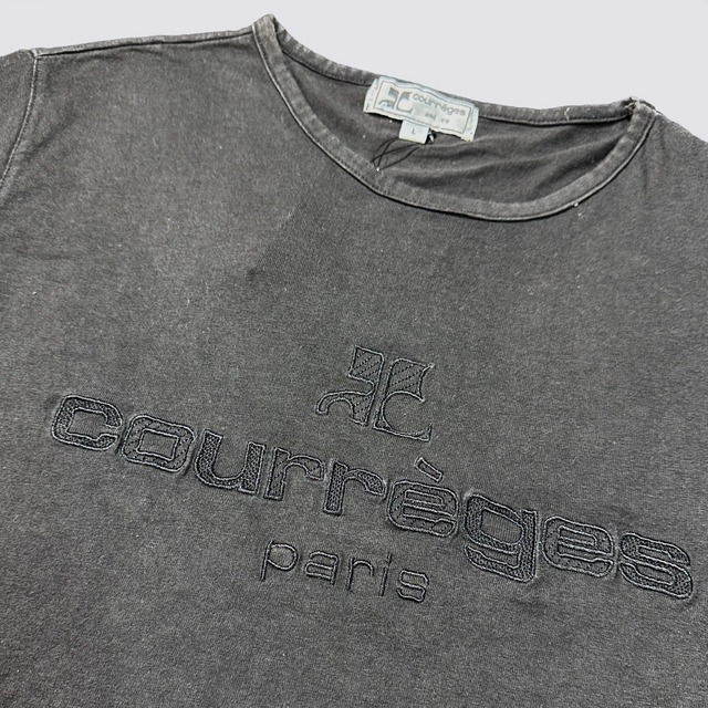 “Courreges” Black Logo T-Shirt