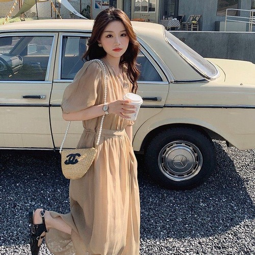 送料無料 春新作 ワンピース 春 夏 ロング マタニティ 無地 ロングワンピース レディース ロング丈 半袖 韓国ワンピース ドレス 黒 ブラック ブラウン カ