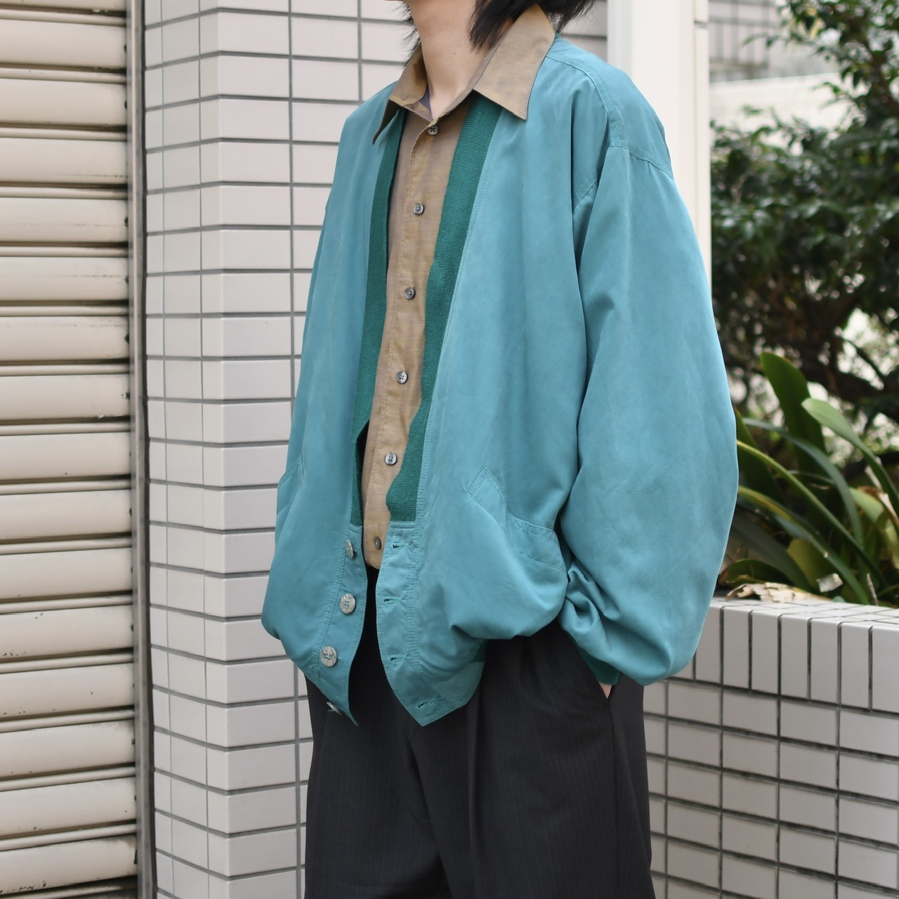 LANGELLA cardigan type smooth blouson