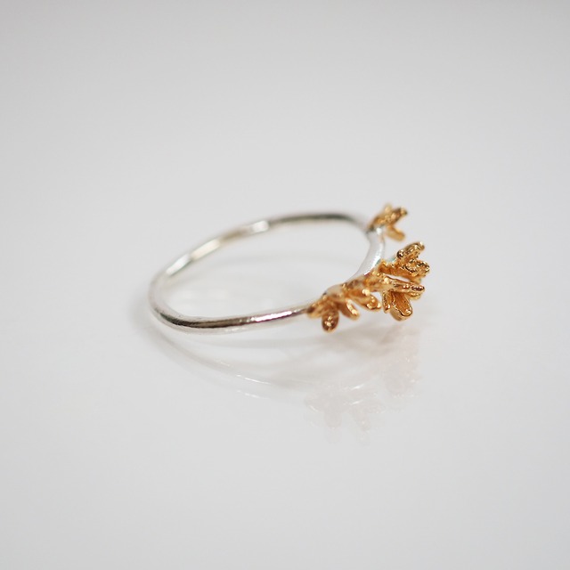 金木犀のリング(silver×gold)