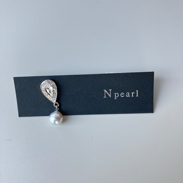 愛媛宇和島産  本真珠　パールピンブローチ　ハート（ゴールド）N pearl