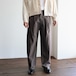 STILL BY HAND “ Garment – dyed Typewriter Wide Pants ( Brown Charcoal )”