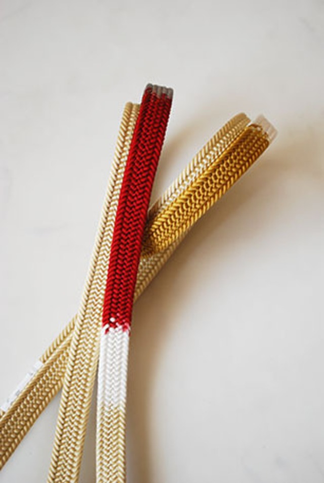 【衿秀・帯締め】内記組　五色段ぼかし　砂色　260215_28