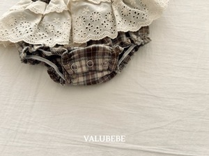 【予約/特典】valu bebe / checked cape bloomer