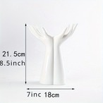 花瓶 手 両手の形の花瓶 フラワーポット ホワイト おしゃれ インテリア デスクトップ装飾 玄関装飾 リビング装飾 オブジェ