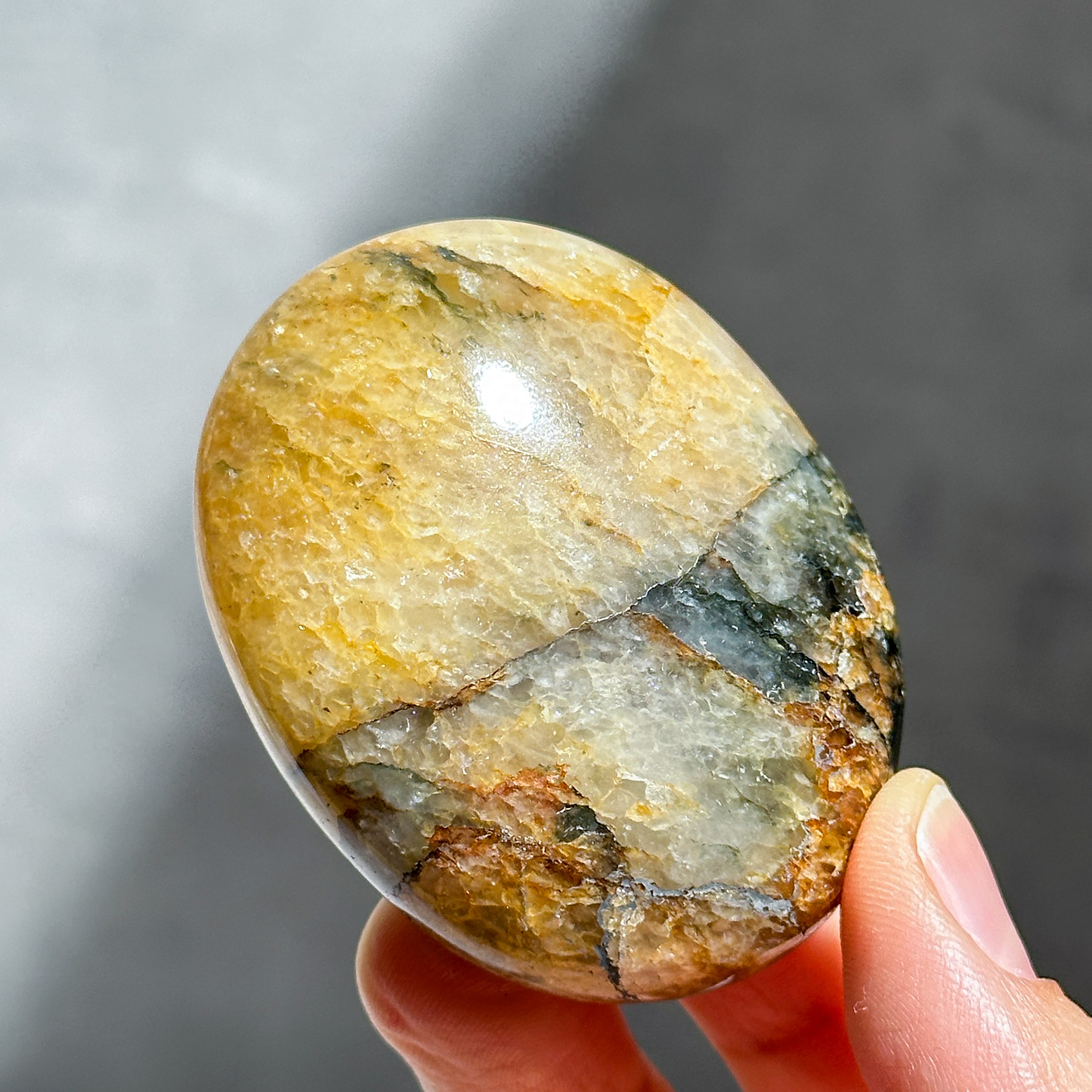 パイライト with クォーツ パーム42◇Pyrite with Quartz◇天然石