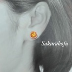 D120 送料無料 レディース ピアス サークル シャンパントパーズ ジルコニア シルバー