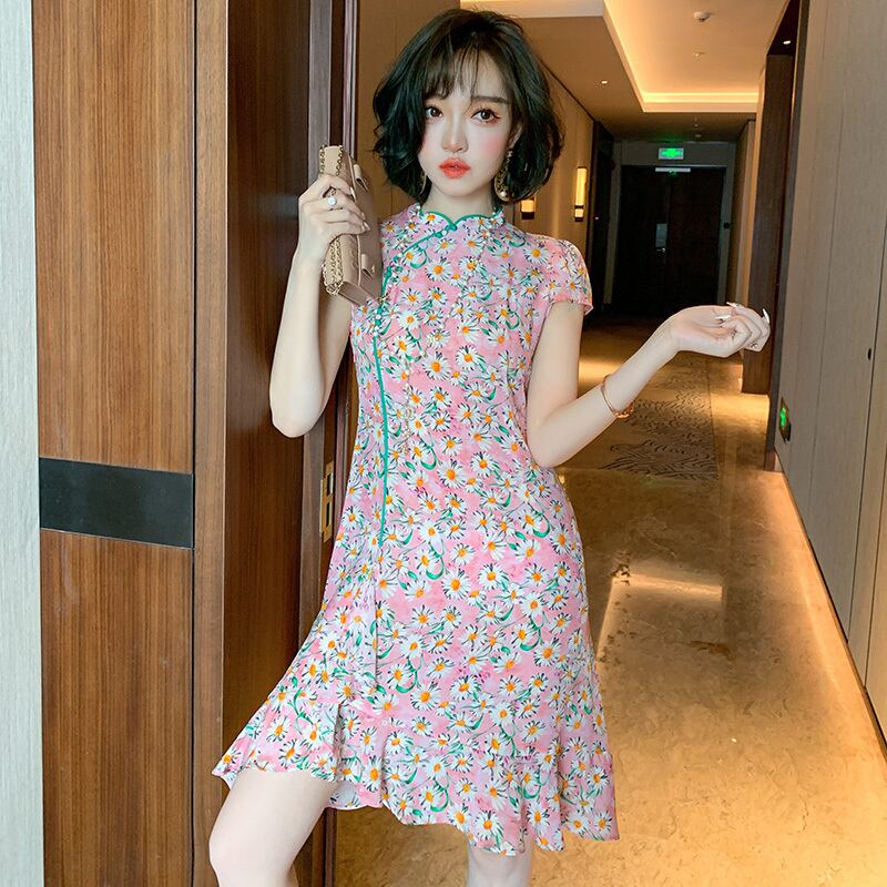 プリント柄カラードレス サマー 夏物 シルク MIUCO99098446631