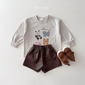 韓国子供服 / 26Autumn / 〖取寄〗DAILYBEBE / フェイクレザーショートパンツ / キッズ服 / ジュニア服 / 秋服 *XS~JL*