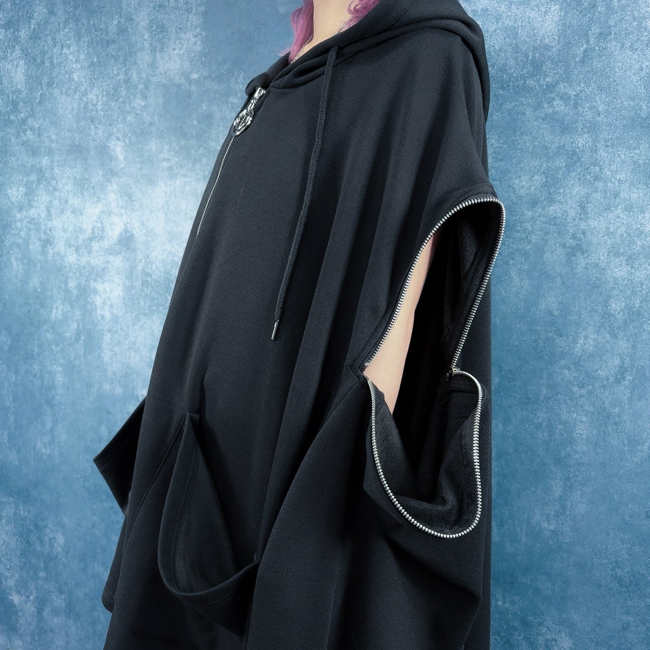 新春応援プレゼント70%OFF》MEN'S 防寒SUPER OVERSIZE 2WAY ZIP PONCHO