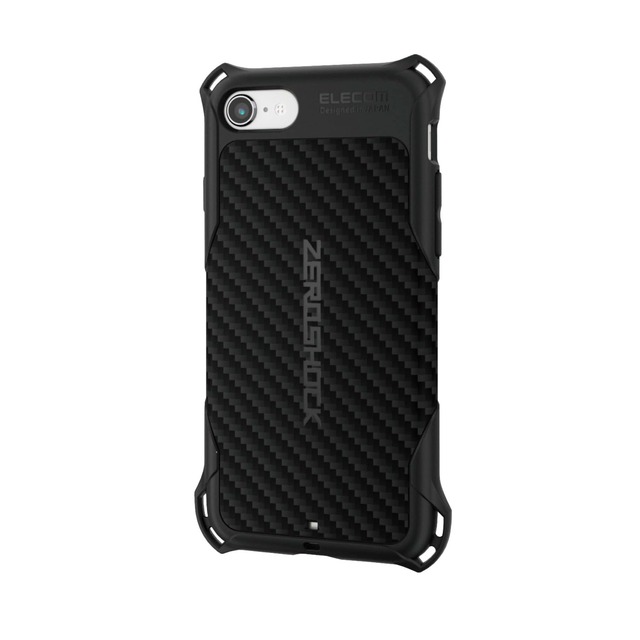 エレコム iPhone SE3 第3世代 用 ケース 耐衝撃 衝撃吸収 米軍MIL規格取得 ZEROSHOCK ソフト 【iPhone SE2 (第2世代) / 8 / 7 対応】 ブラック PMWA22SZEROGBK