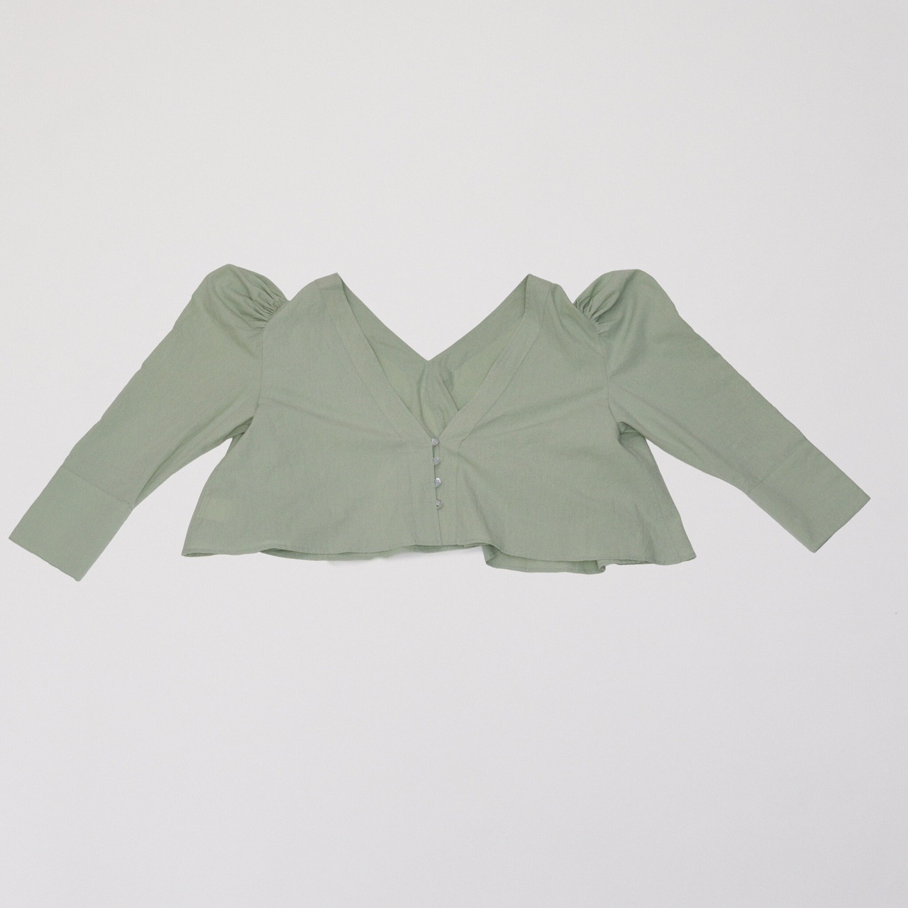 Drop puff blouse/green
