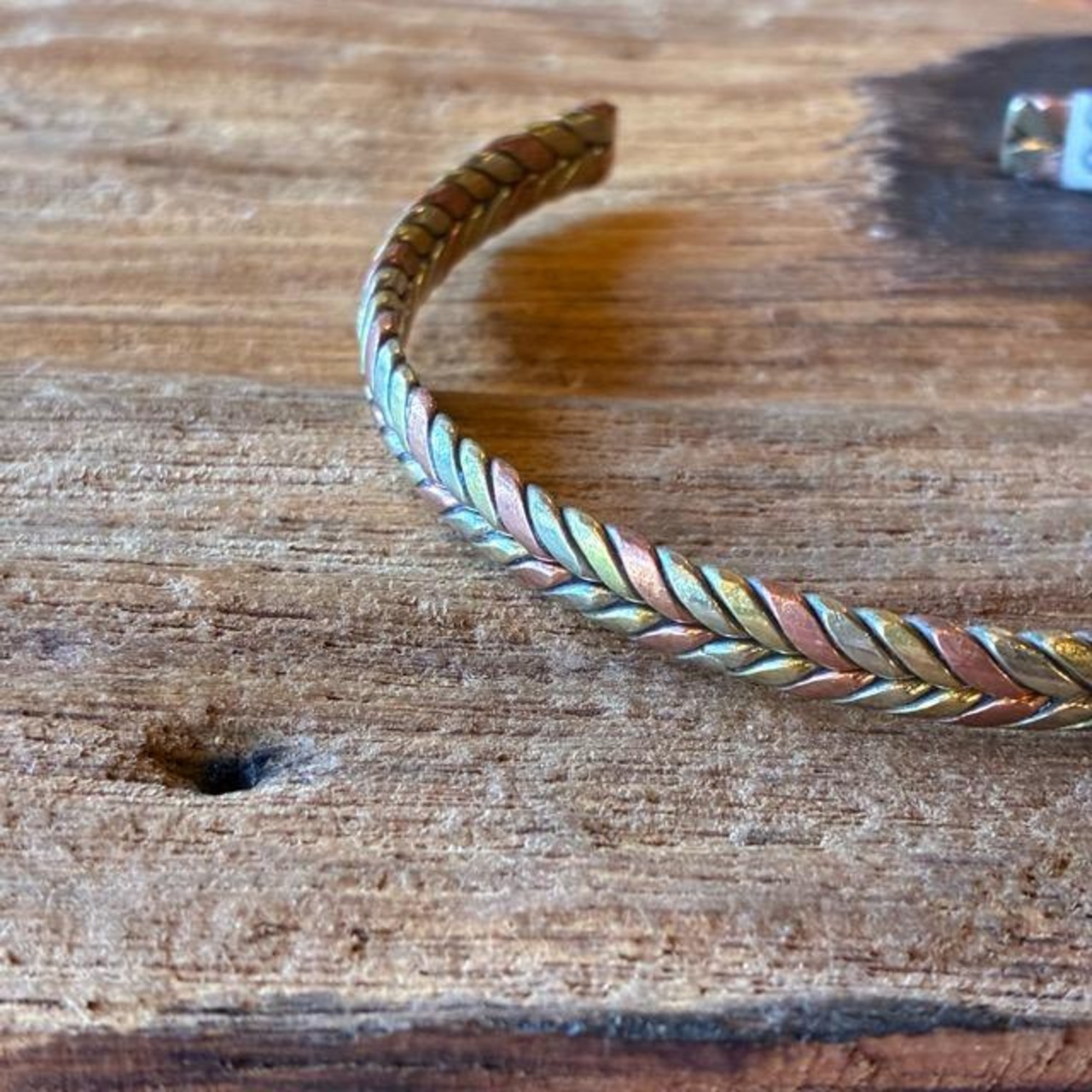 TOPANGA Jewelry Ancient Brass and Copper Bangle D Ancient Brass and Copper Bangle D Bracelet Cuff Bracelet Tibetan Bangle　