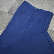 wide silhouette 2tuck slacks navy