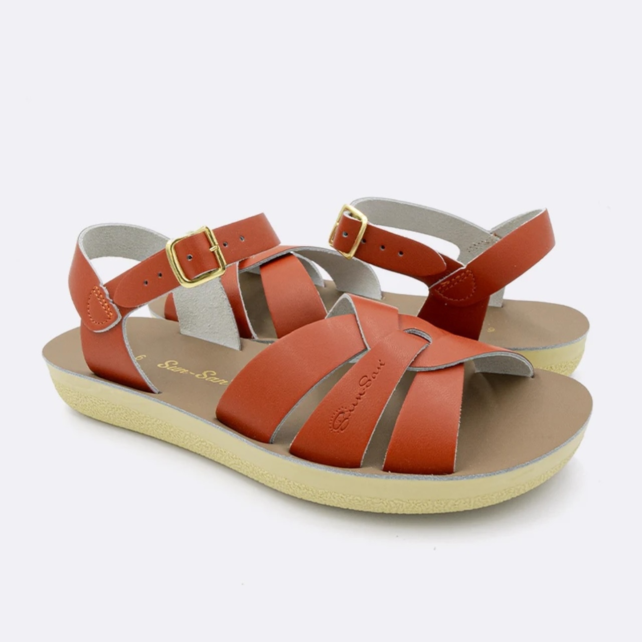 〈 Saltwater Sandal 〉 海でも履けるレザーサンダル "Swimmer"  / Paprika / 20〜22.5cm