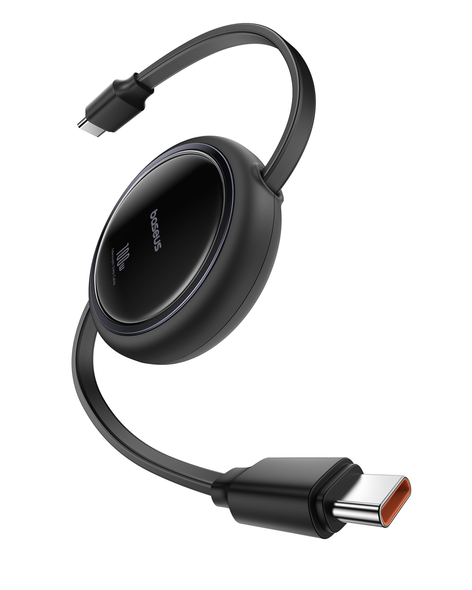 【新着特価】「VGP 2025受賞」Baseus 充電ケーブル 巻き取り式 USB-C ケーブル 急速充電 100W 5A PD対応 絡まない コンパクト リール式 iPhone16/15 Galaxy iPad Pro MacBook Pro 対応 Free2Draw 最大長さ1m (クラスターブラック)