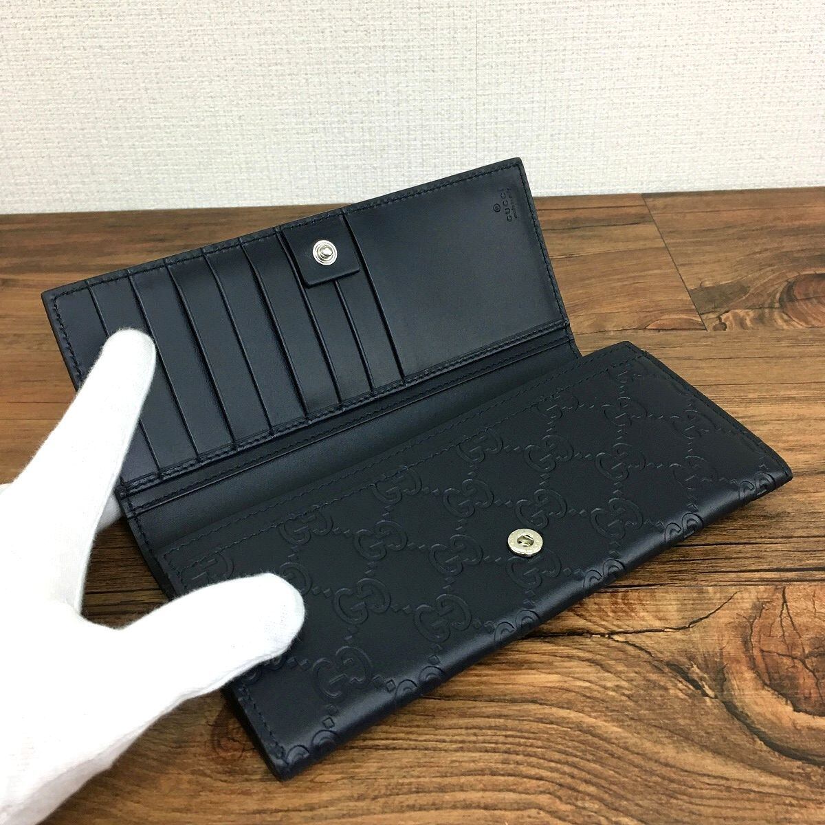 GUCCI 長財布 ネイビー ドリアン