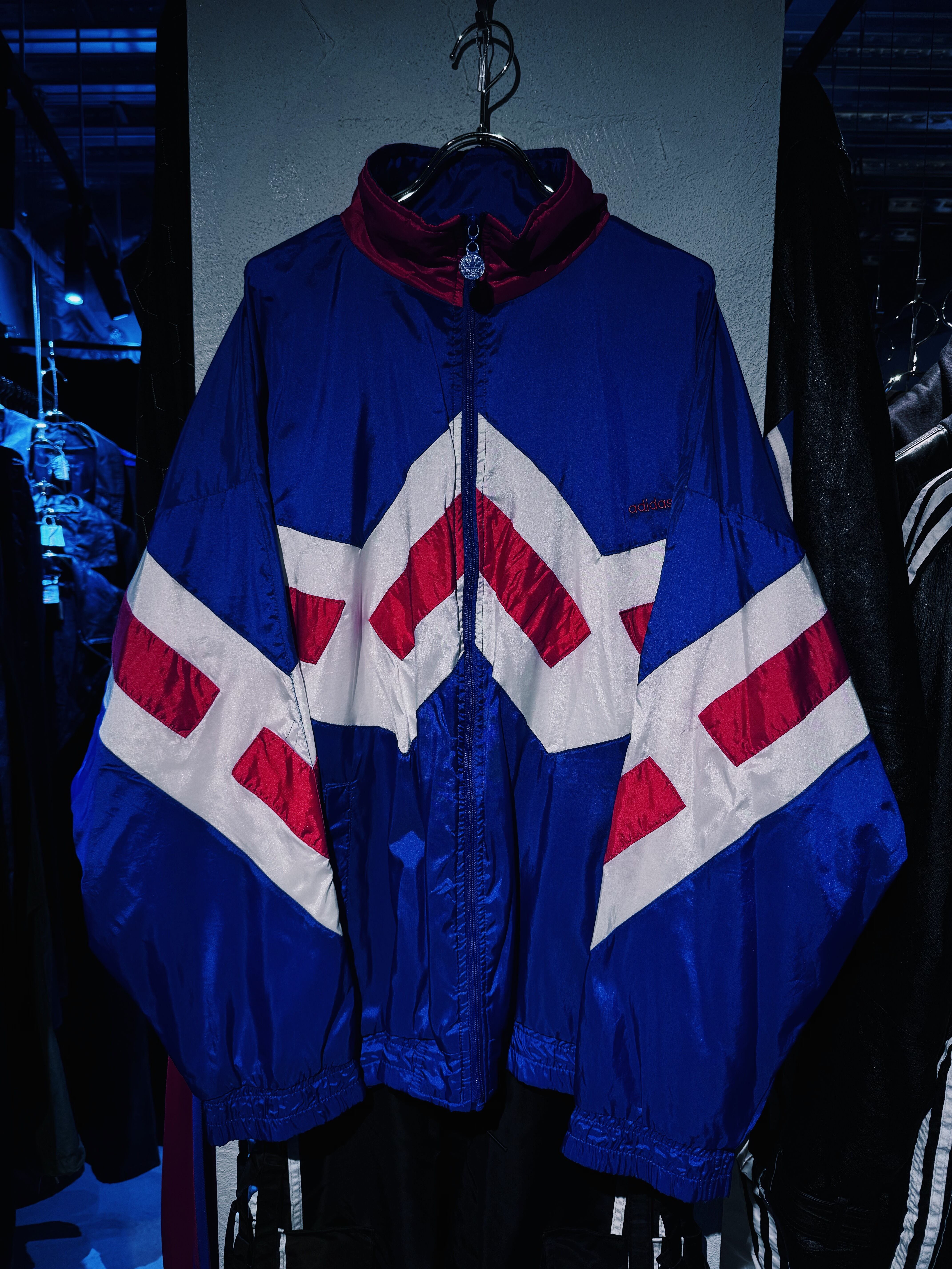 【D4C】80's"ADIDAS"EURO VINTAGE switching color nylon track jacket
