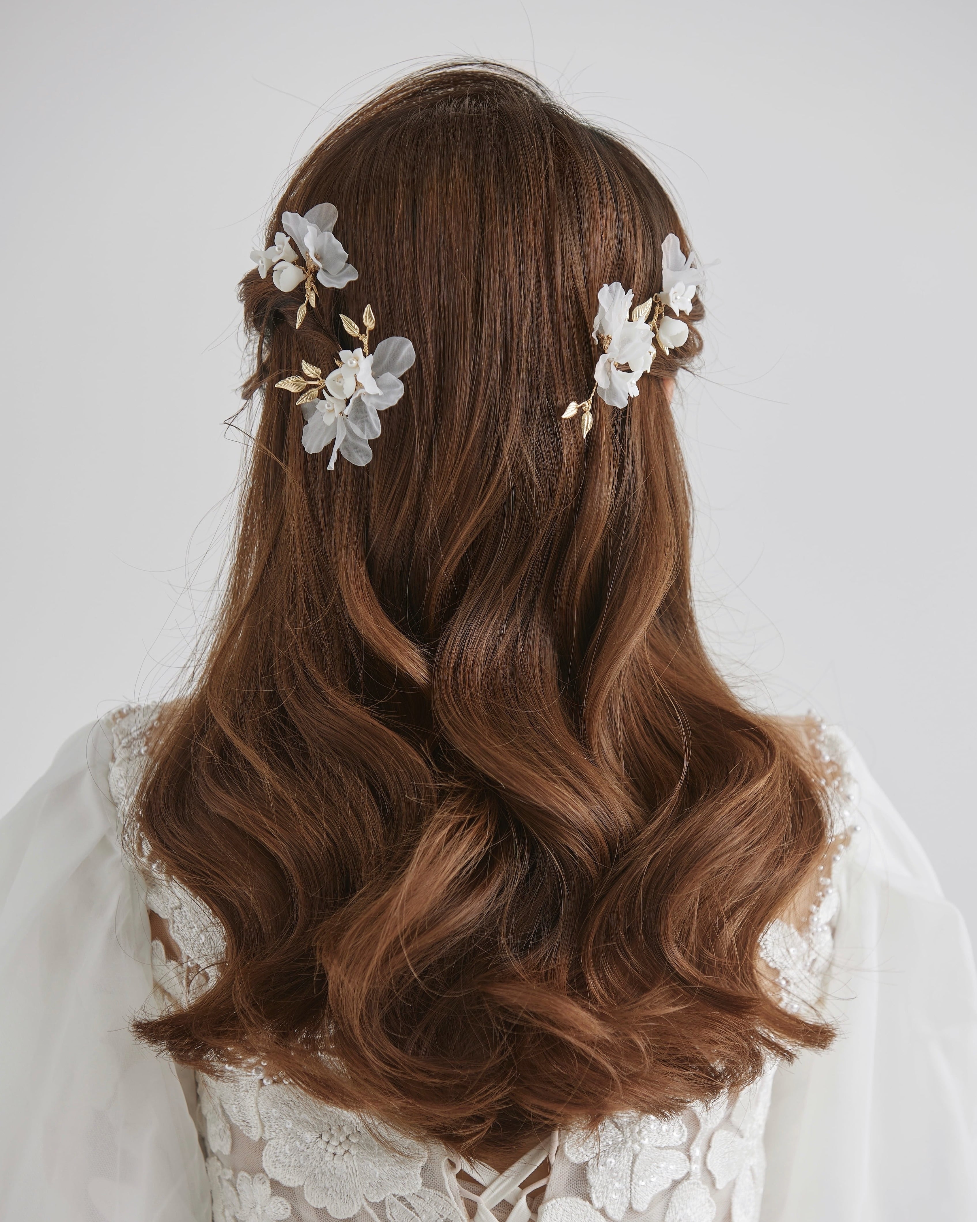 真鍮　ヘッドドレス　ヘアピンセット ヘアピンセット silver/gold ~ブライダルヘッドドレス~ ≪HPN-02