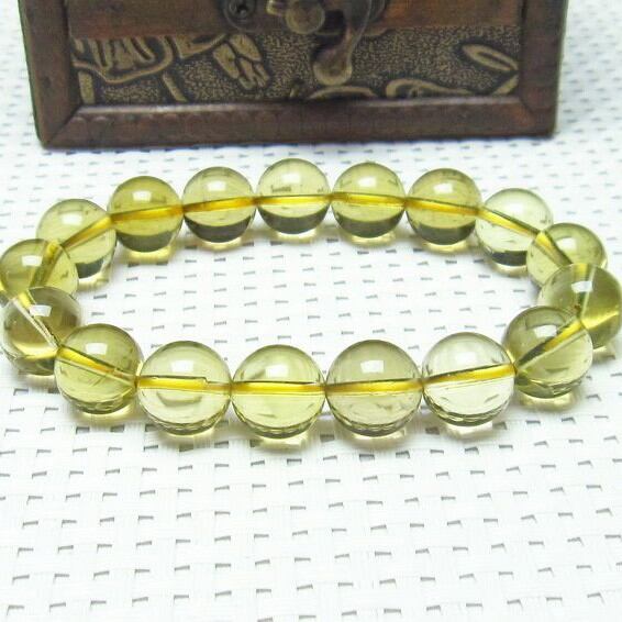 ミルキークォーツ イエロー ブレスレット 12mm 111-1738