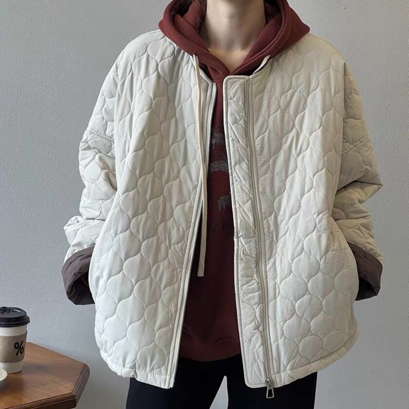 loose-fitting cotton quilted jacket m0161