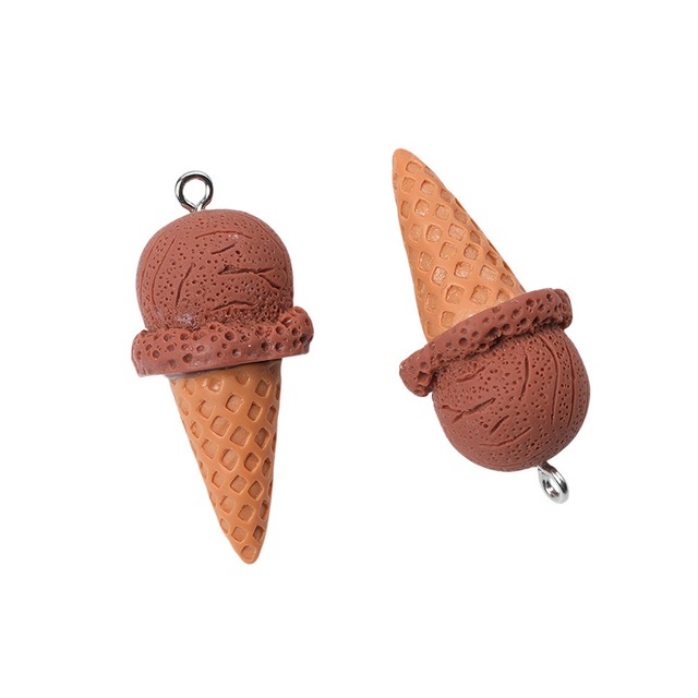 シミュレーション樹脂アクリルアイスクリームネックレス