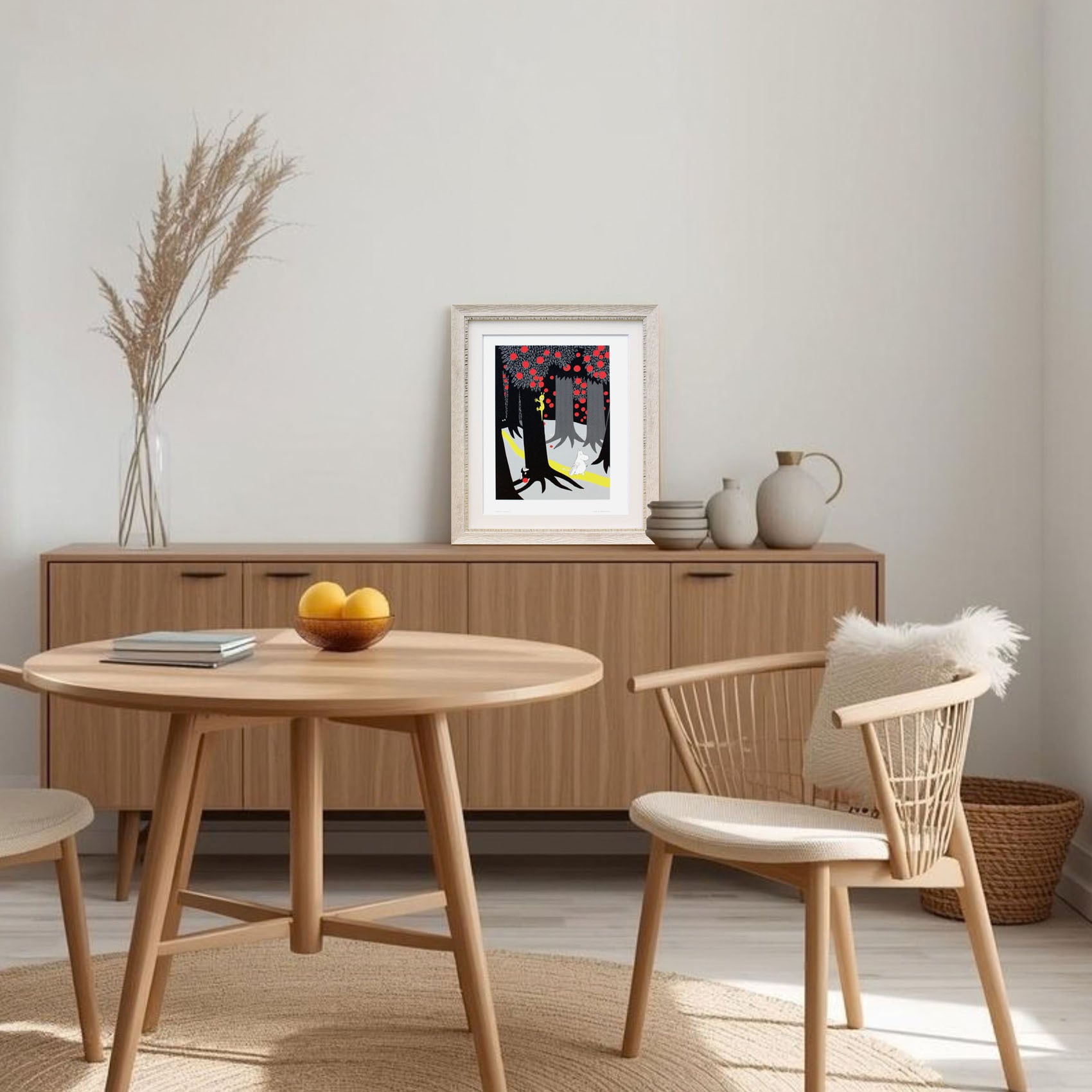 ムーミン 北欧 Putinki「森の小道」送料無料 フレーム選択可能 展示用フック付アートポスター 絵画 インテリア アート