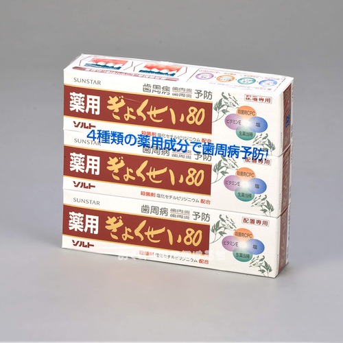 【3本】薬用ぎょくせい80【4種類の薬用成分で歯周病予防！生薬当帰エキス配合】