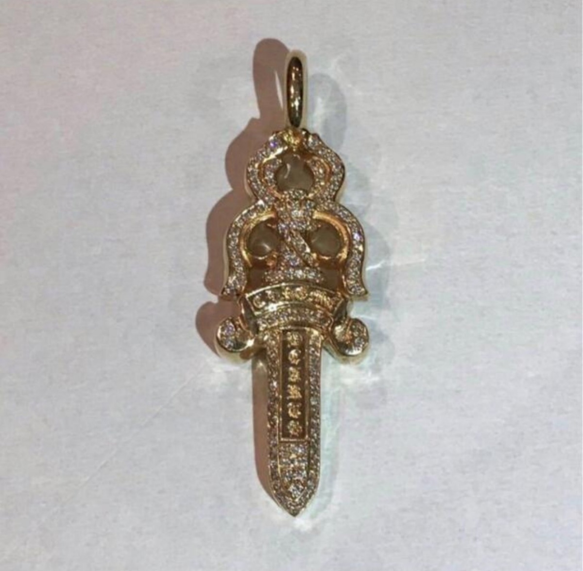 CHROME HEARTS クロムハーツ ダブルダガー 22k パヴェダイヤ 