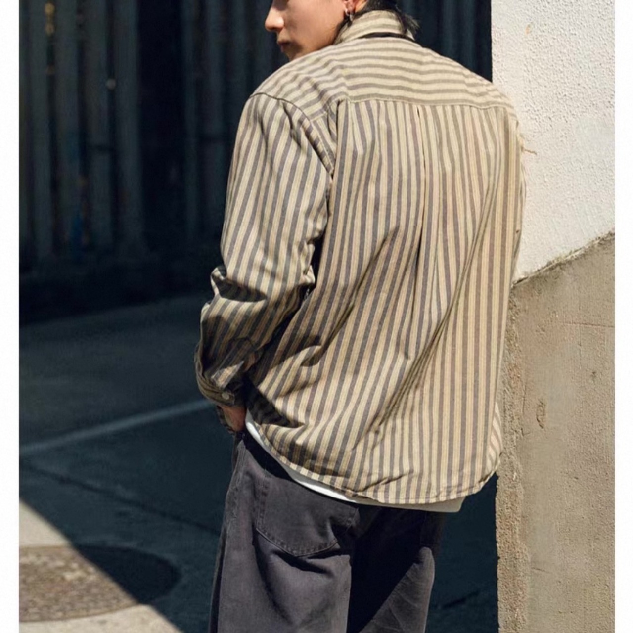 Vertical stripe button shirt 1352 - 5