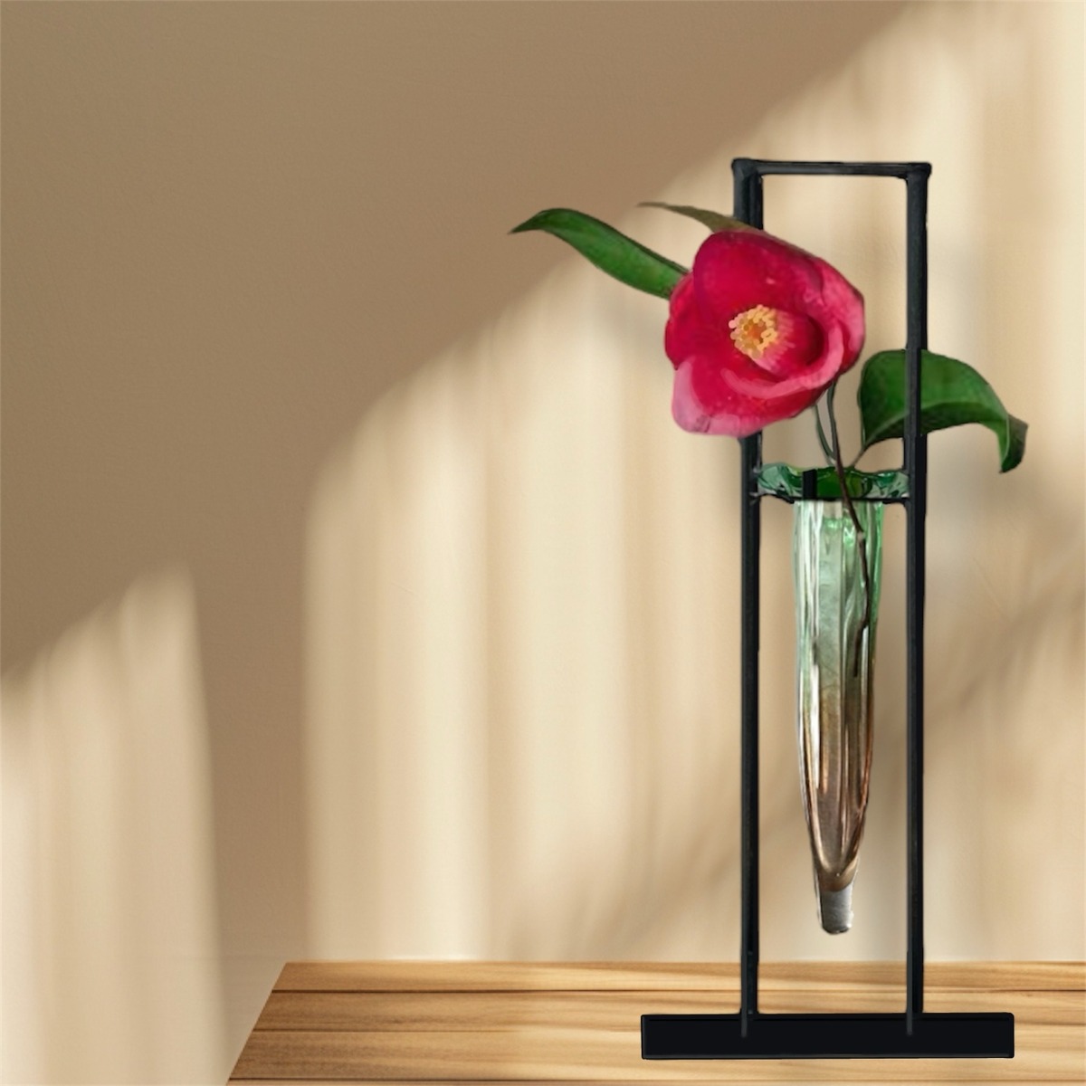 鉄器 (高さ50 cm) 花スタンドS (花器ガラス23cm x1 付き) | TSUNE;田中 