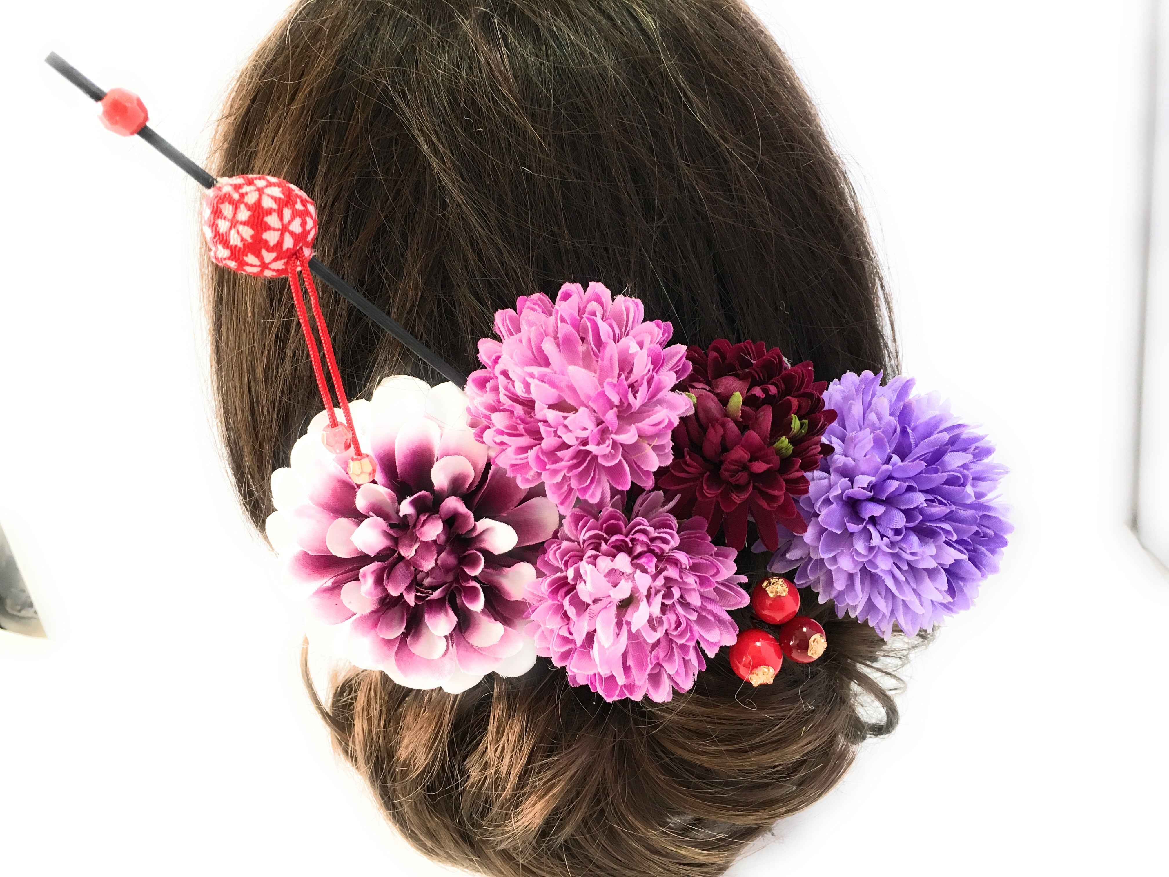 レトロ＊江戸小町の花かんざしセット＊ | フラワーハーモニー