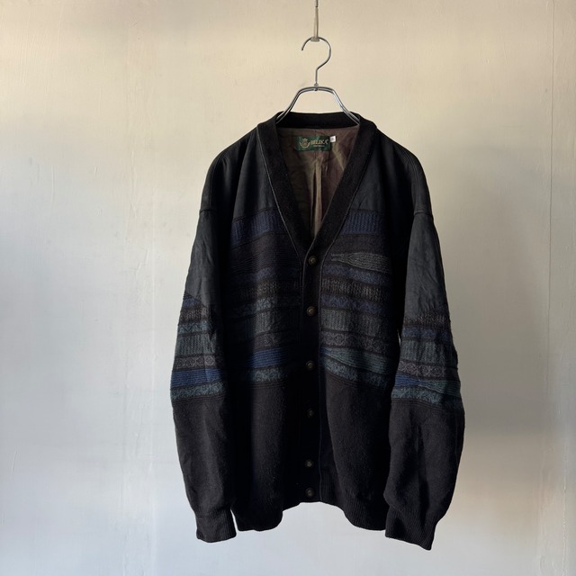 -BELIKA- Euro pattern switching cardigan jacket