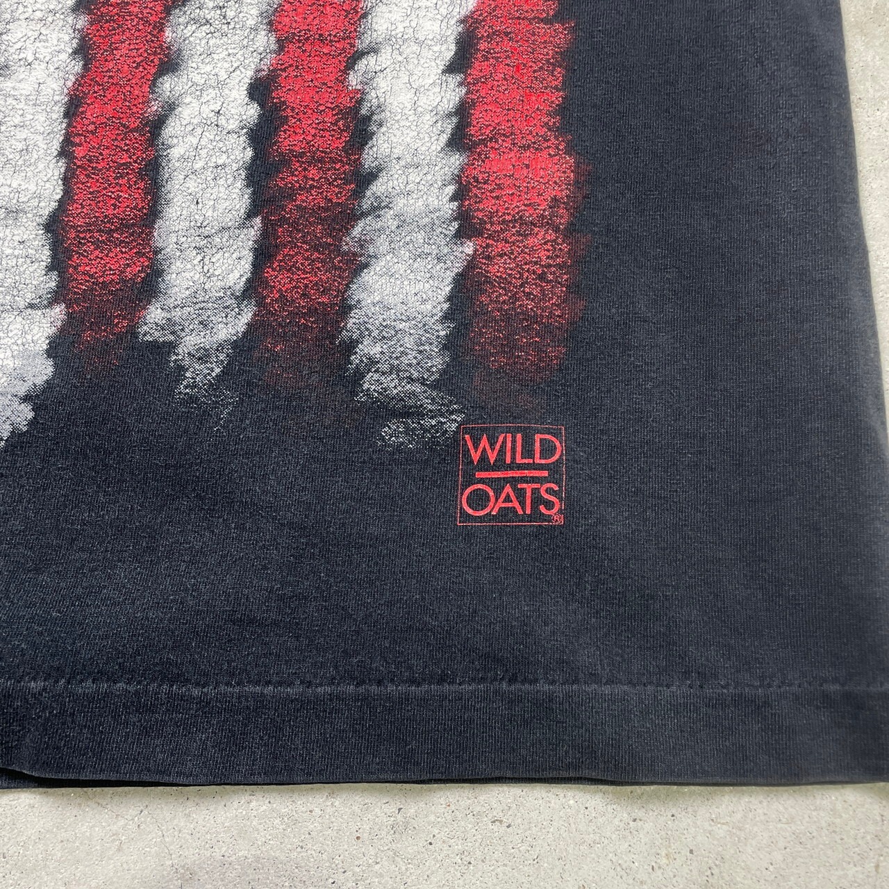 90年代 USA製 WILD OATS 星条旗 両面プリント Tシャツ メンズXL 古着 