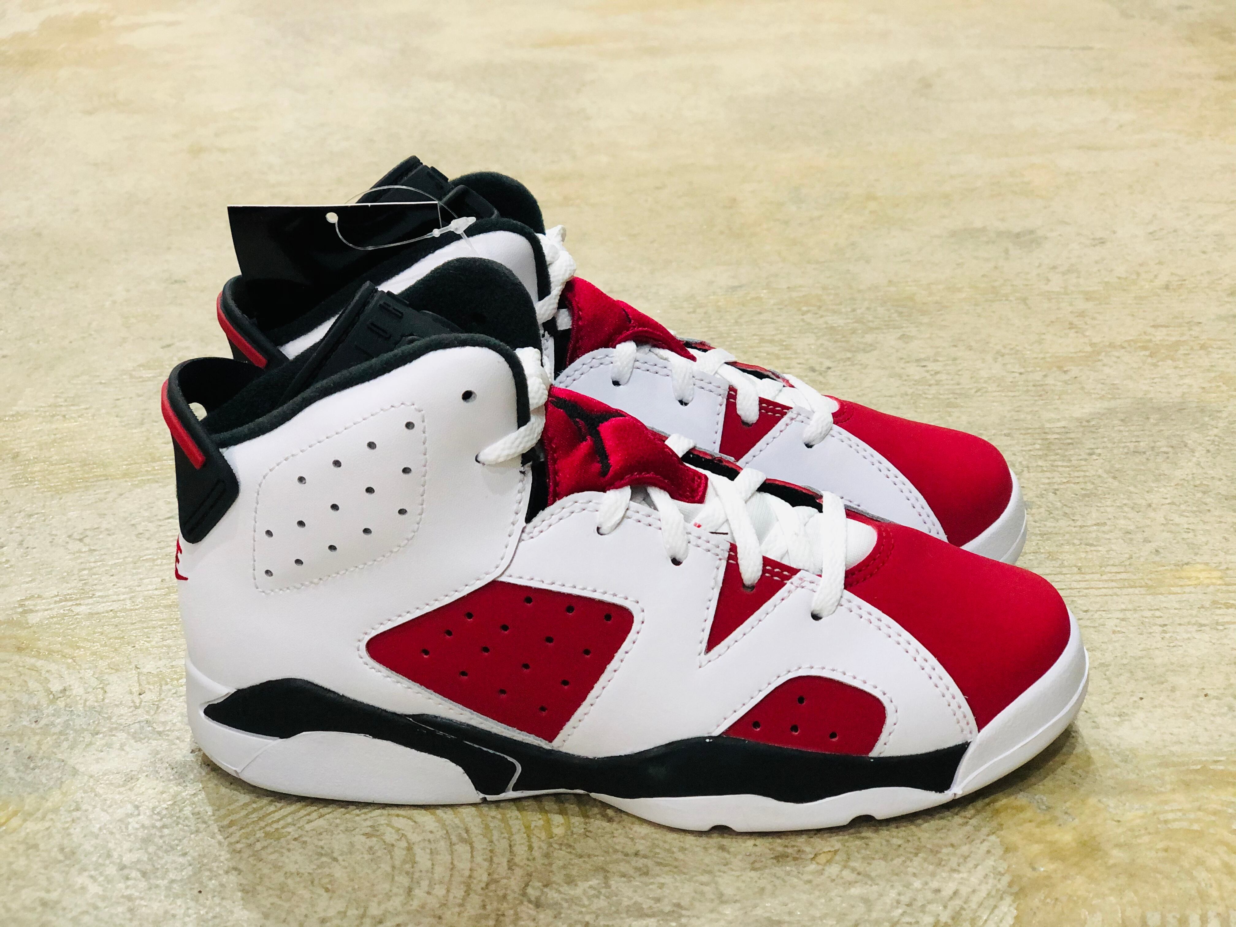 NIKE AIR JORDAN 6 RETRO PS "CARMINE" BLACK/WHITE CARMINE ナイキ