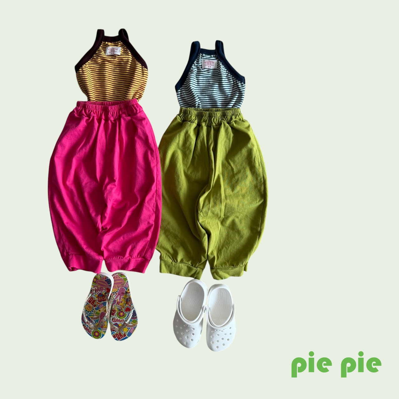 【取寄/韓国直送】Pie 26/SM ミツバチボーダーキャミソールドレス｜夏服｜韓国子供服