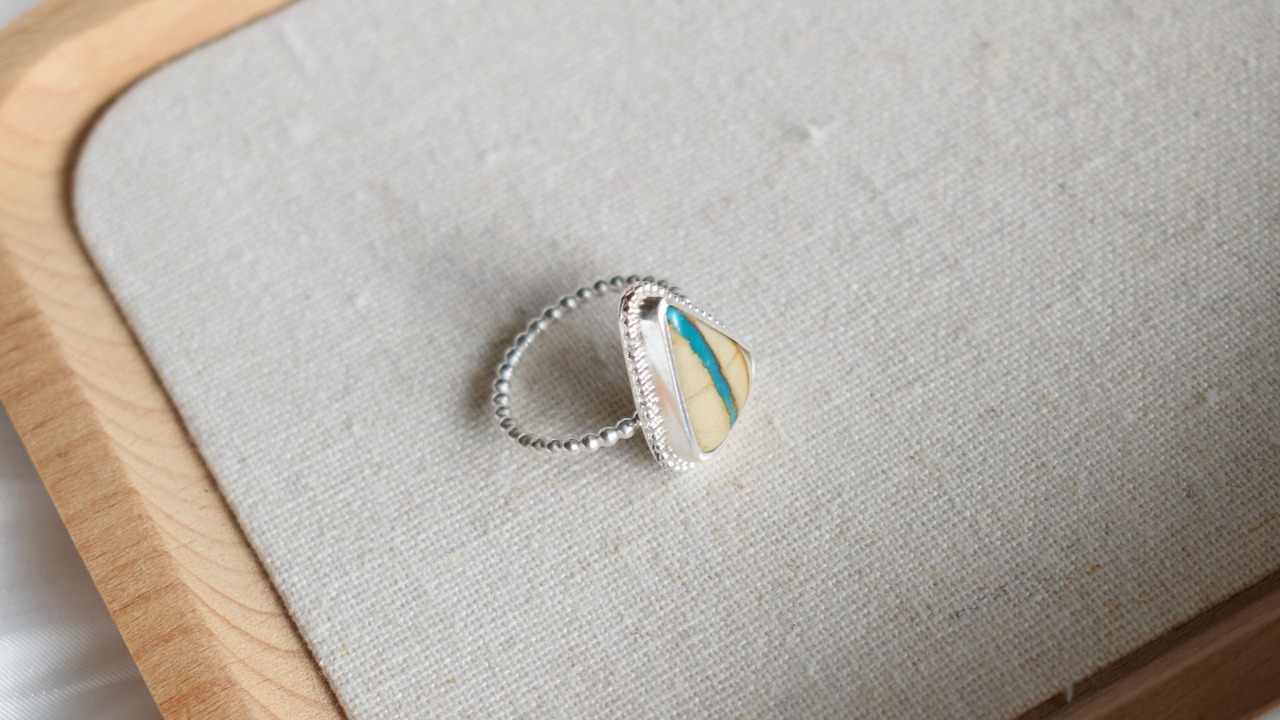 Royston rabbit turquoise ring《silver925》