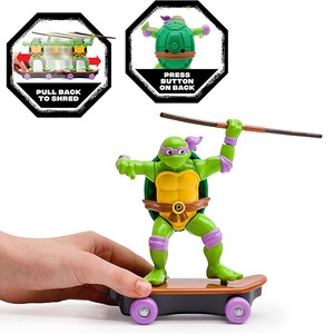 ☆US直輸入☆【 Teenage Mutant Ninja Turtles（ ティーンエイジ ミュータント ニンジャ タートルズ ）】 Turtles Sewer Shredders Pull Back Vehicles / 5インチ タートルズ スケートプルバックトイ / ドナテロ〚アメリカン雑貨 アメトイ〛