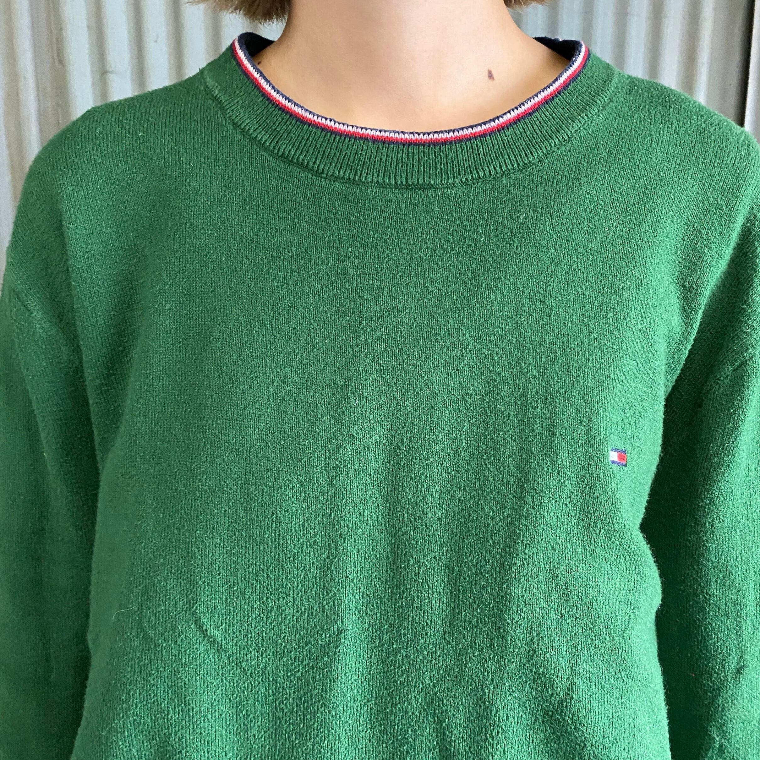 TOMMY HILFIGER トミーヒルフィガー コットンニットセーター メンズL 