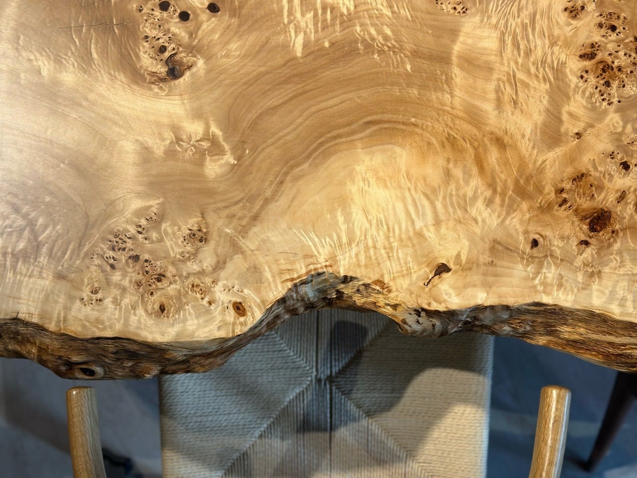 T様商談中3/6迄 【瘤杢】ポプラ瘤_1800×570-800×55_青山店_テーブル天