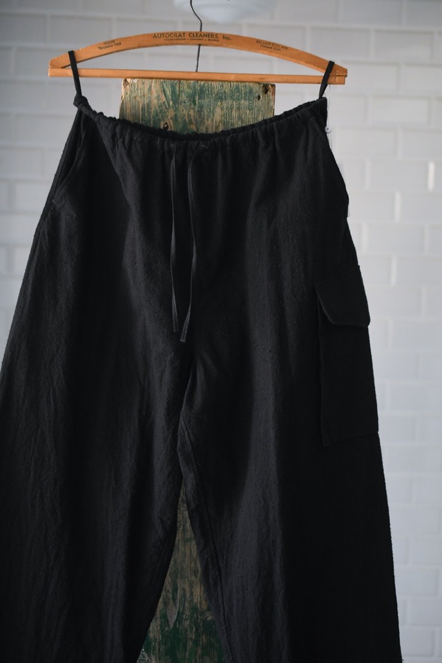 blurhms / Silk/Cotton Nep Side Seamless 4P Pants (Black)