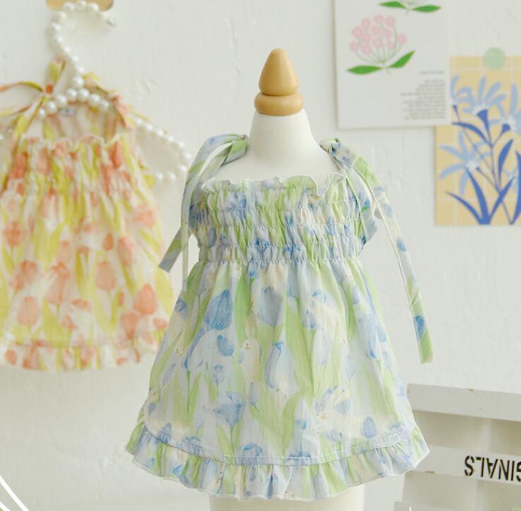 《予約》3101447 淡色フラワーワンピース