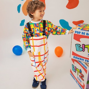 【26AW】F.O 総柄コール天サロペット チェック柄(80-90/100-110/120-130)
