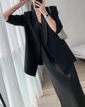 スタイルアップ 薄手テーラードジャケット 2color A0889