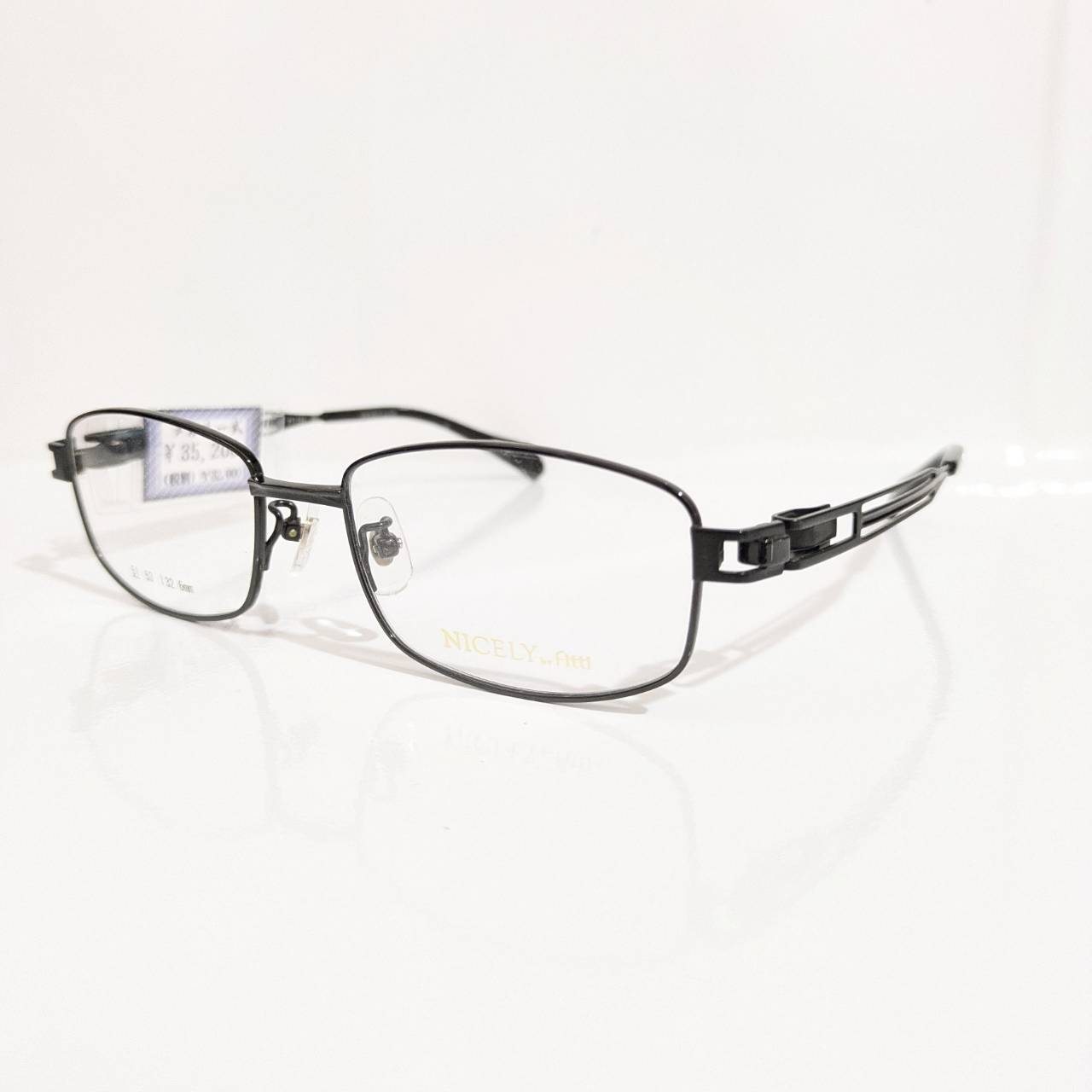 【NICELY by fititi】スクエアメタルフレーム ブラック